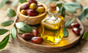 Jojoba oil for hydration and skin nourishment.