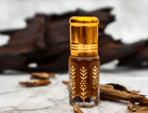 Oud oil for a rich, woody fragrance and skin rejuvenation.